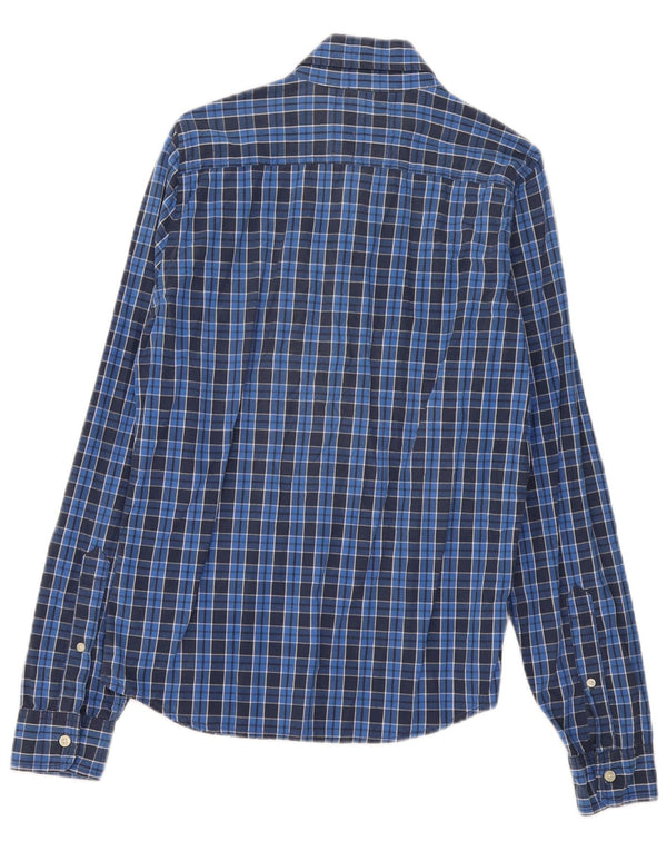 Camicia Hollister da uomo in cotone a quadri blu medio