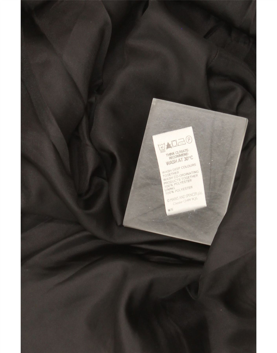 Gonna a trapezio da donna Marks & Spencer UK 14 grande W32 poliestere nero