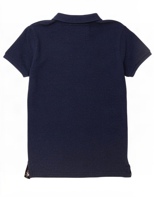 Polo da uomo classica Superdry in cotone blu navy medio