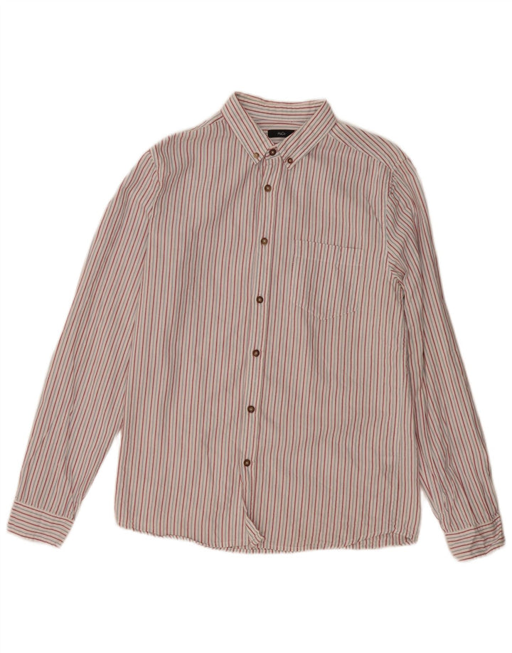 Camicia M&Co Uomo Piccola in cotone rigato bianco