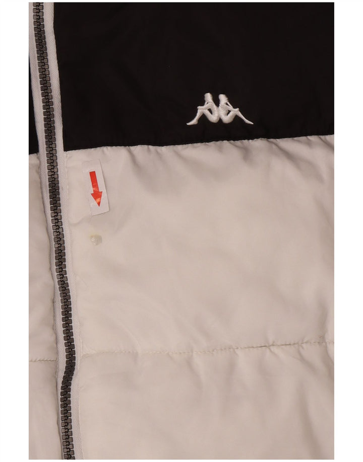Giacca imbottita da uomo Kappa UK 40 Large Poliestere color block bianco