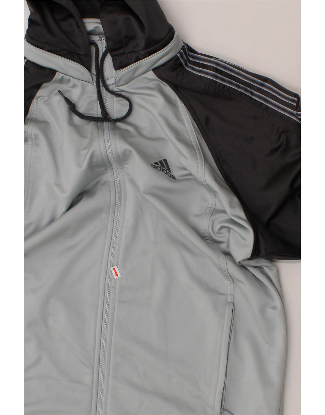 ADIDAS Mens Graphic Tracksuit Top Jacket UK 38/40 Medium Grey Colourblock Vintage Adidas and Second-Hand Adidas from Messina Hembry 