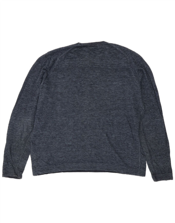 Maglione maglione girocollo da uomo Marks & Spencer blu Harbour grande blu navy