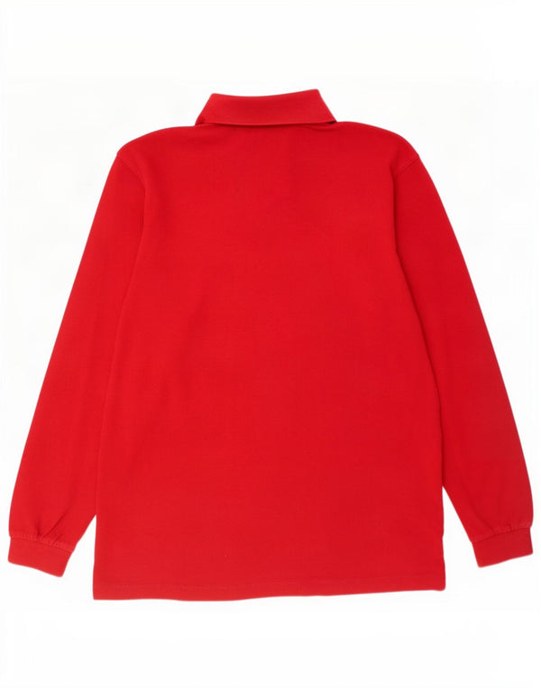 Polo Kappa Uomo Manica Lunga Large Rossa in Cotone