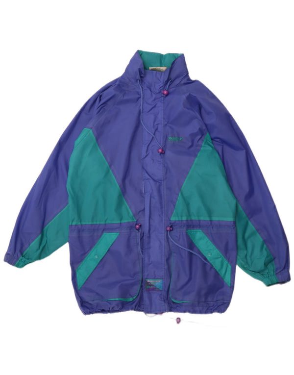 TARGET DRY Impermeabile oversize da uomo con cappuccio UK 36 Small Blue Colourblock