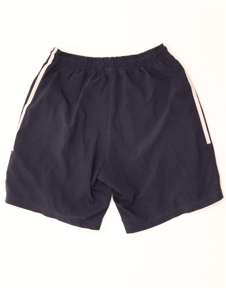 Pantaloncini sportivi da uomo Adidas piccoli in poliestere blu navy