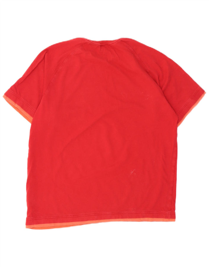 T-shirt grafica da uomo ADIDAS Top grande in cotone rosso