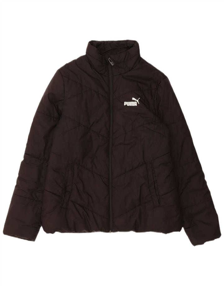 PUMA Womens Padded Jacket UK 14 Large Black Polyester