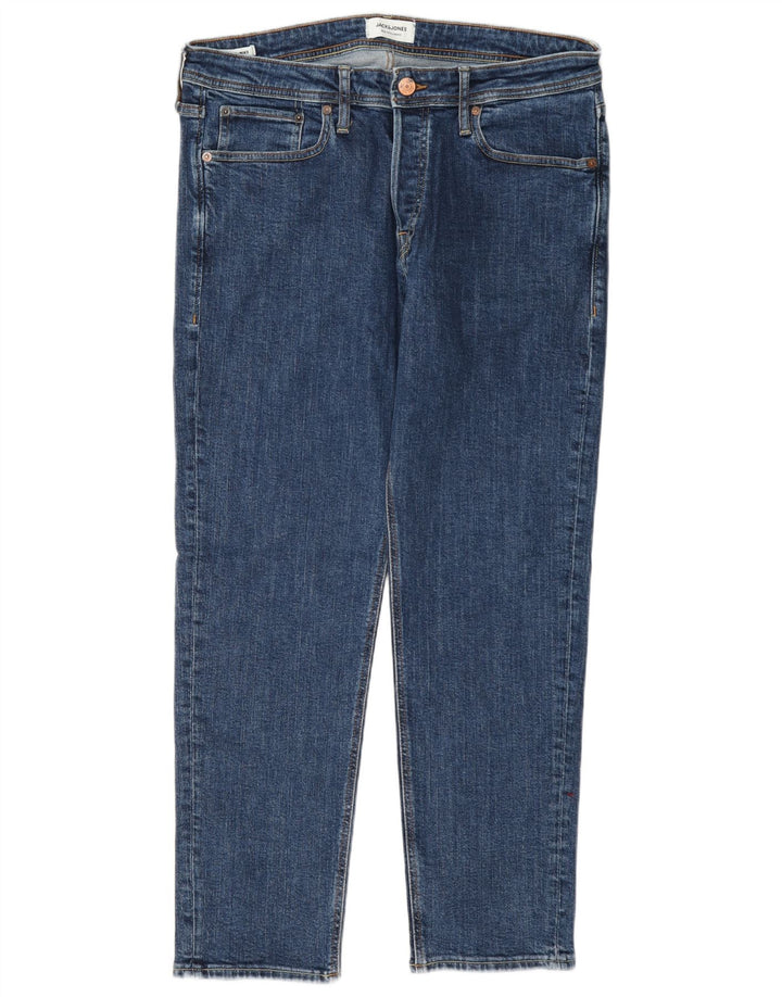 Jeans dritti Mike da uomo Jack & Jones W34 L30 cotone blu