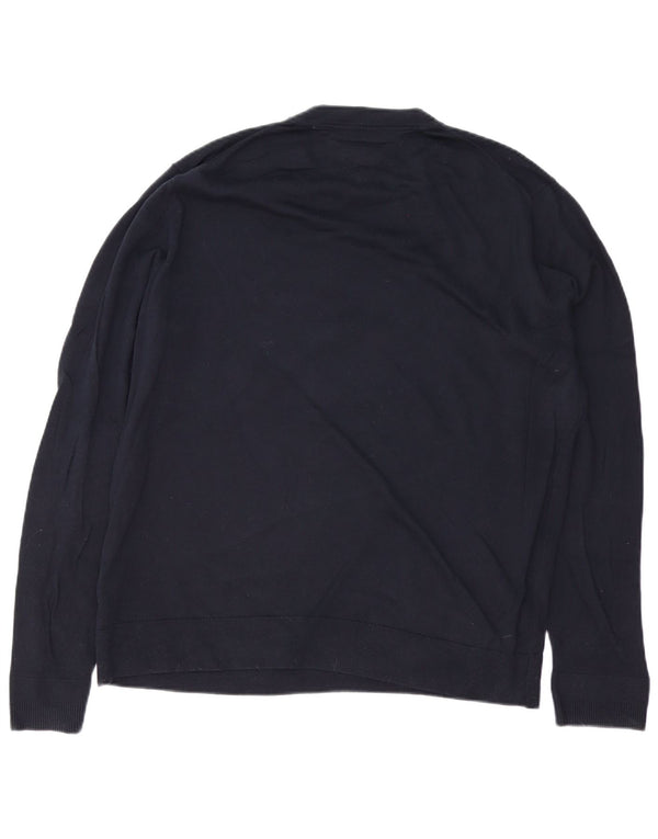 Maglione maglione girocollo da uomo Tommy Hilfiger 3XL cotone blu navy