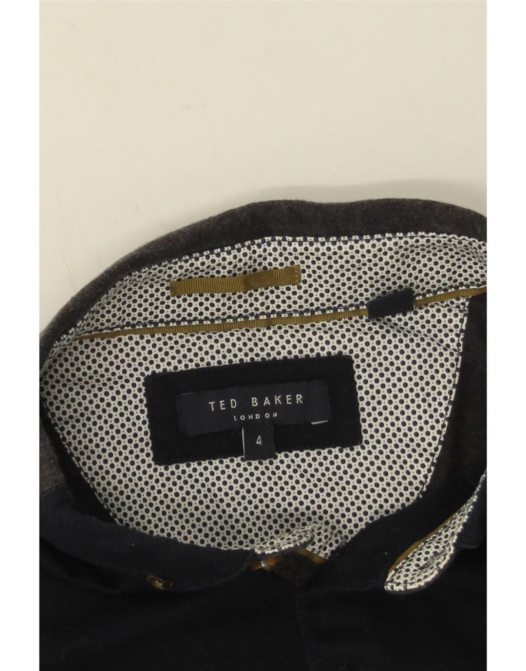 Polo da uomo Ted Baker taglia 4 grande in cotone color block blu navy
