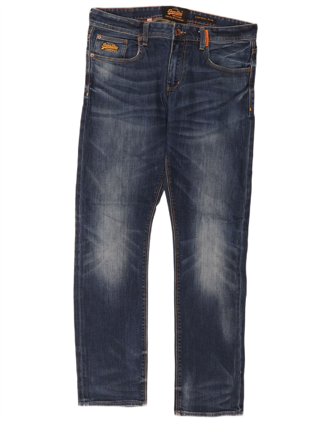 Jeans uomo corporal slim Superdry W34 L32 cotone blu