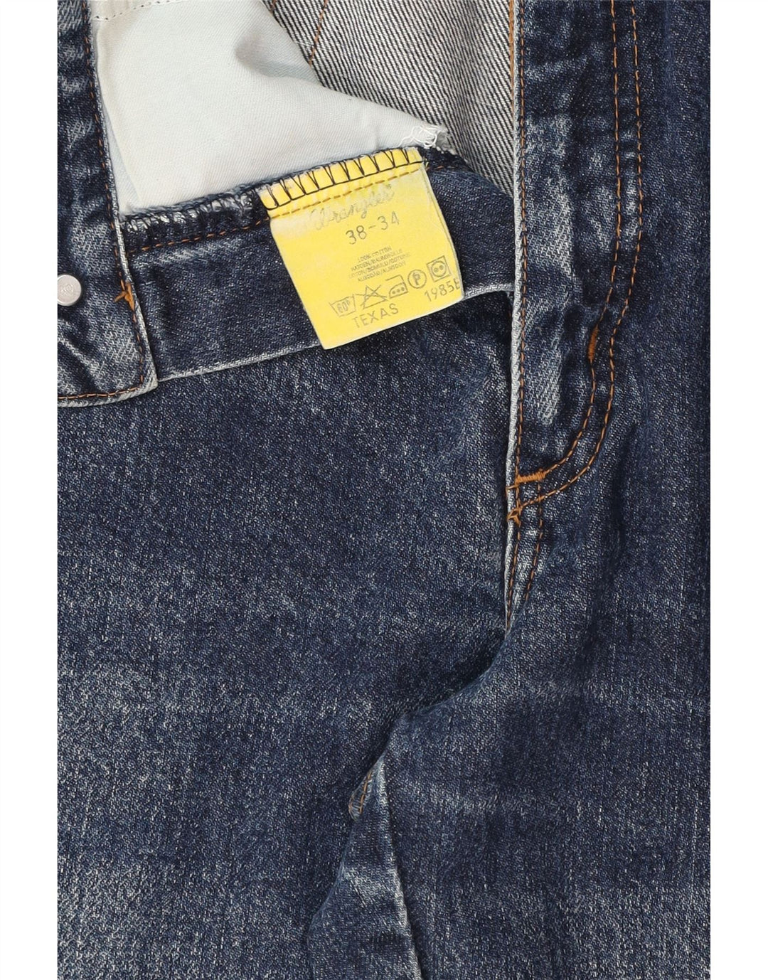 Jeans dritti da uomo Wrangler Texas W38 L34 cotone blu