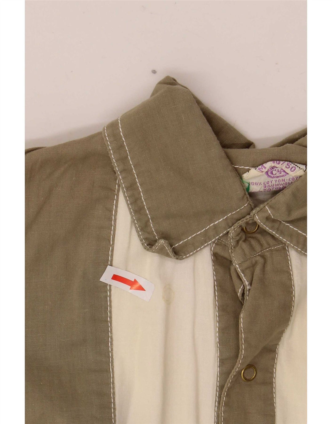 Nuova camicia pullover a maniche corte da uomo Fast EU 48/50 color kaki medio