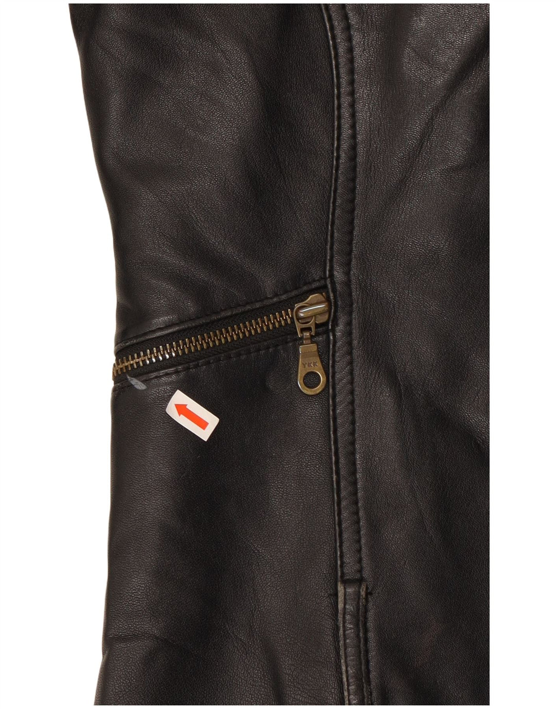 VINTAGE Womens Leather Jacket UK 12 Medium Black Leather