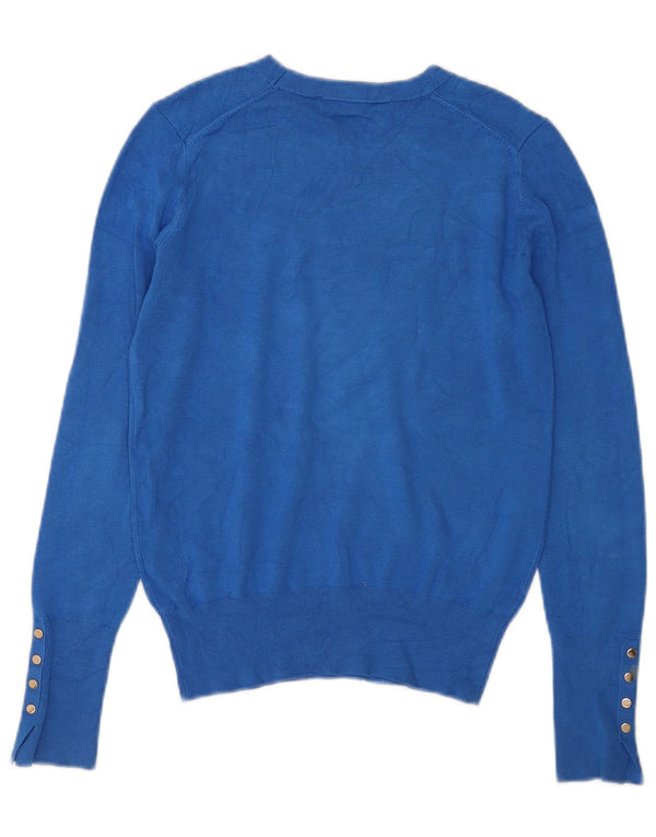 Maglione maglione con scollo a barca da donna Zara UK 10 piccolo blu