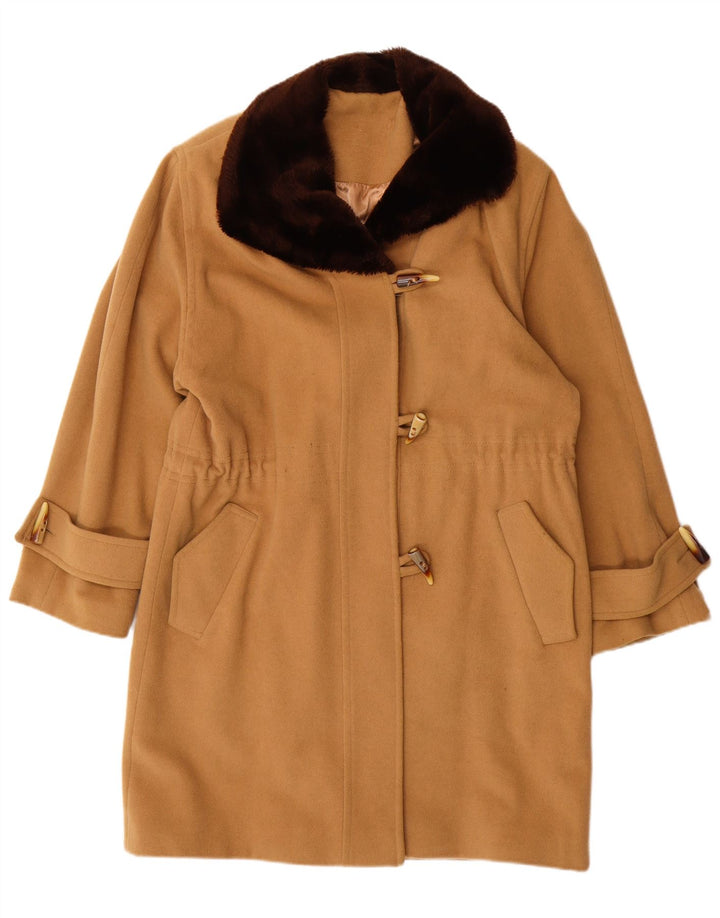 Montgomery da donna VINTAGE UK 14 Lana beige medio