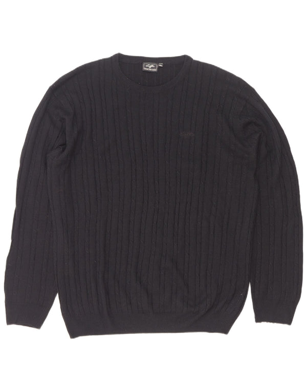 Maglione maglione girocollo da uomo Lotto 2XL acrilico nero