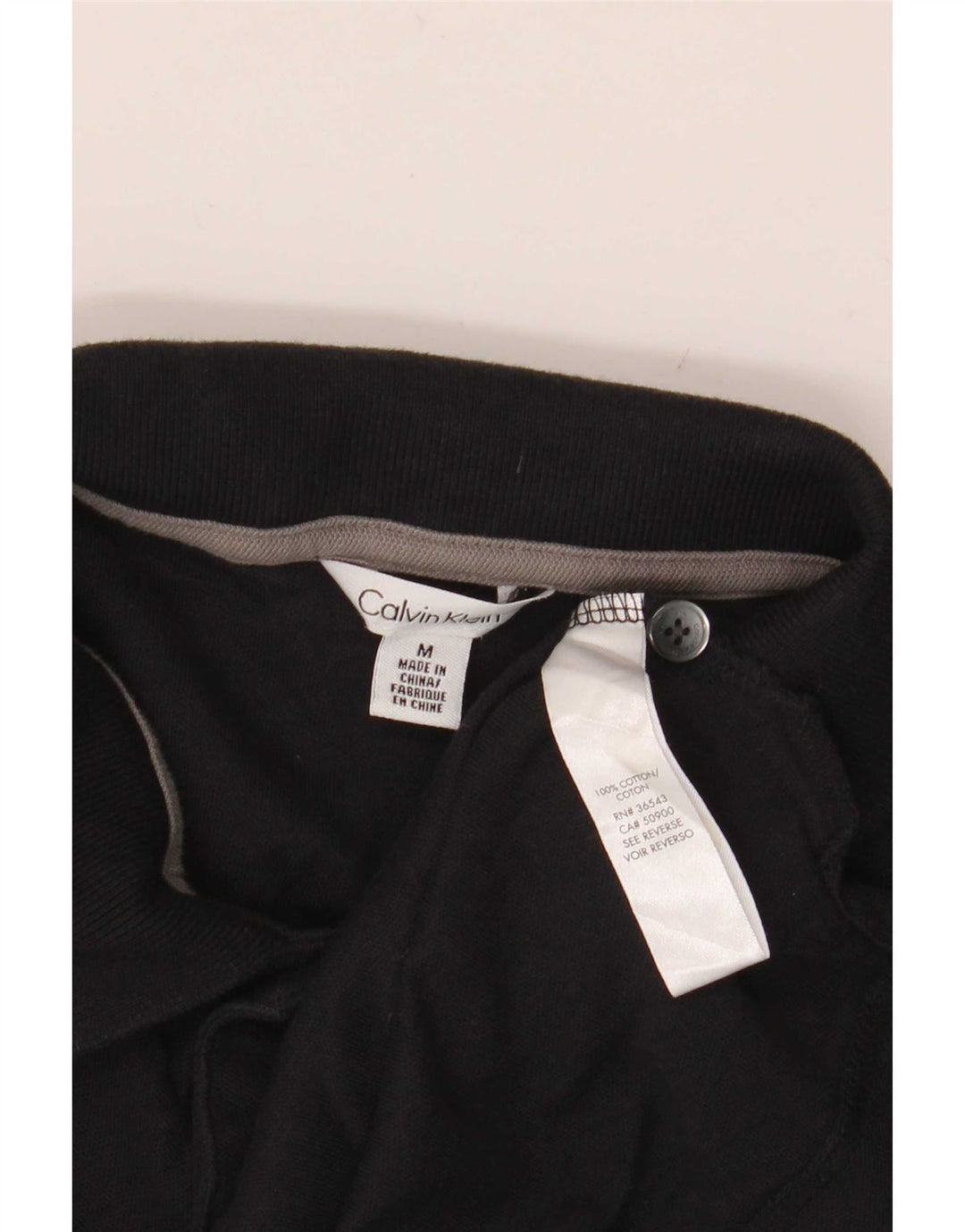 Polo da uomo Calvin Klein in cotone nero medio