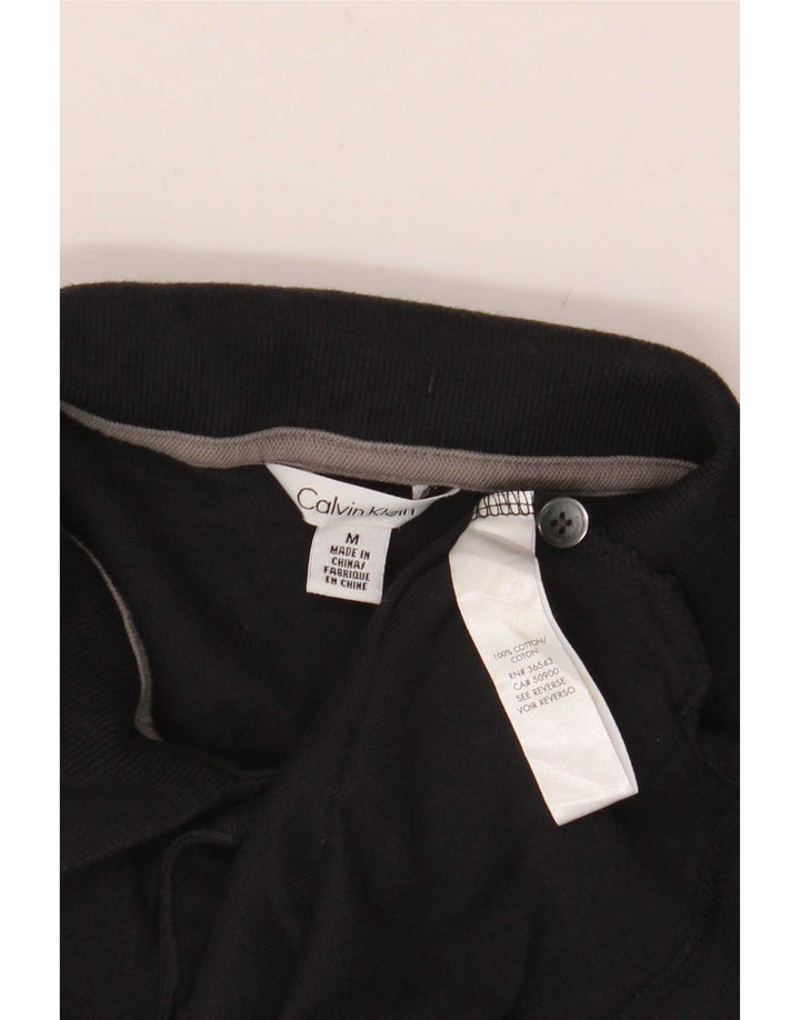 Polo da uomo Calvin Klein in cotone nero medio