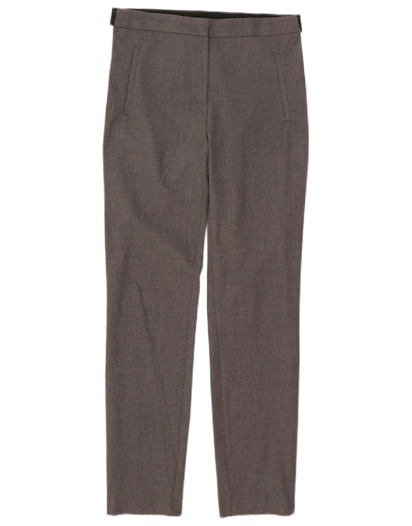 Pantaloni da abito slim da donna Zara medi W28 L27 poliestere grigio