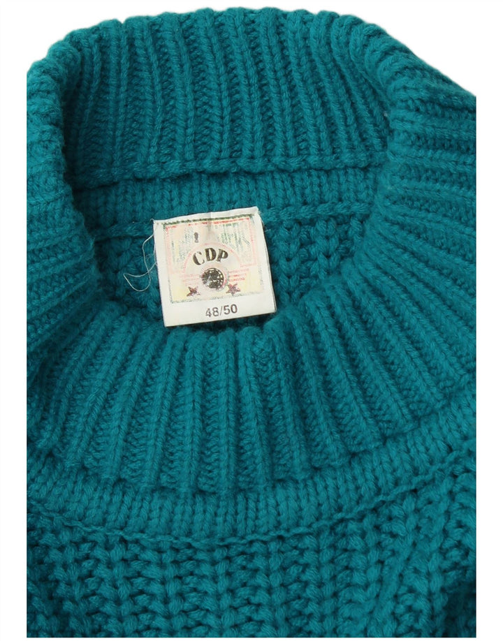 Maglione da uomo a collo alto CDP IT 48/50 poliacrilico blu medio