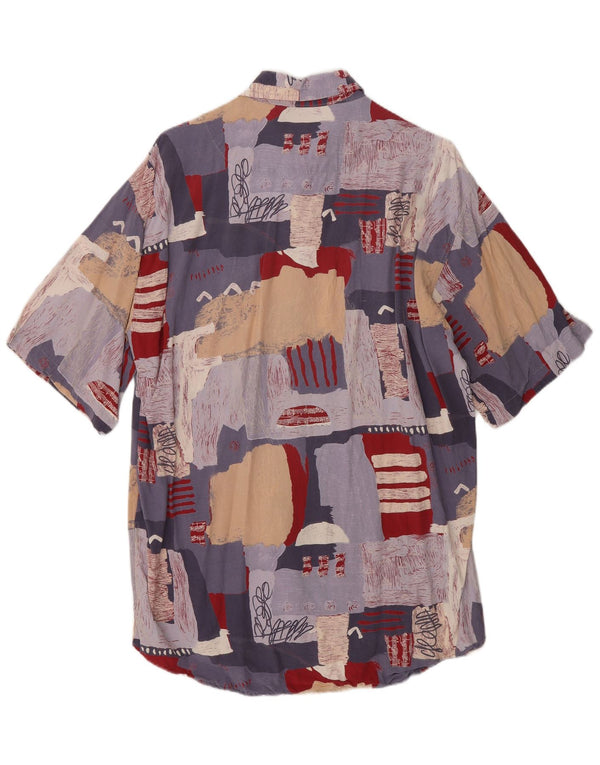 Camicia Kantaros Uomo Fantasia Astratta Large In Viscosa Multicolore