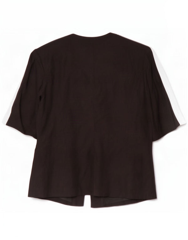 Giacca blazer a maniche corte da donna a 5 bottoni Basler UK 12 media nera