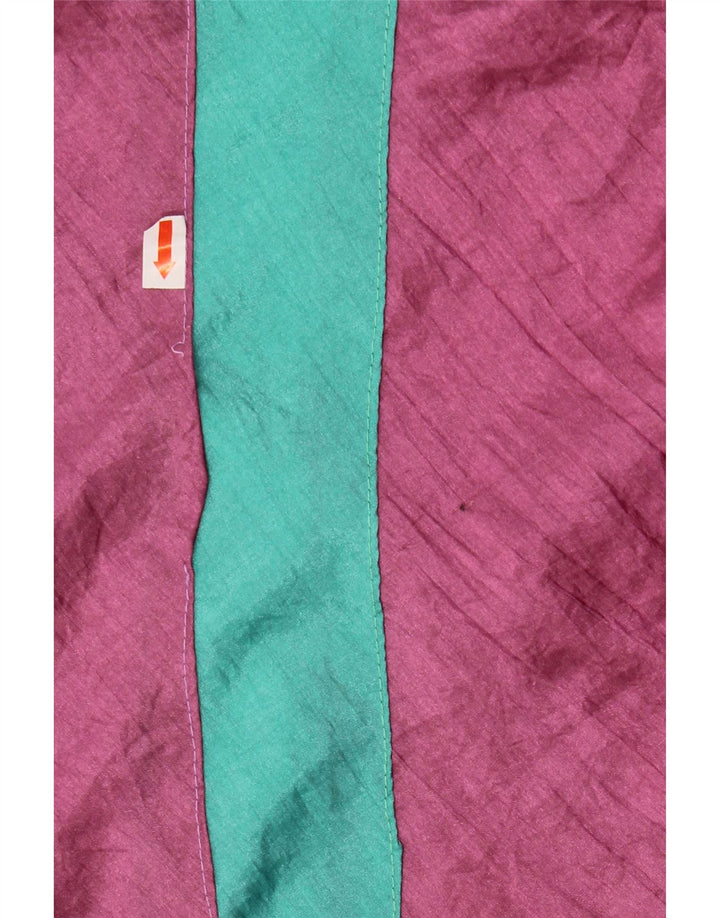 Giacca da ginnastica vintage da uomo XL color block rosa