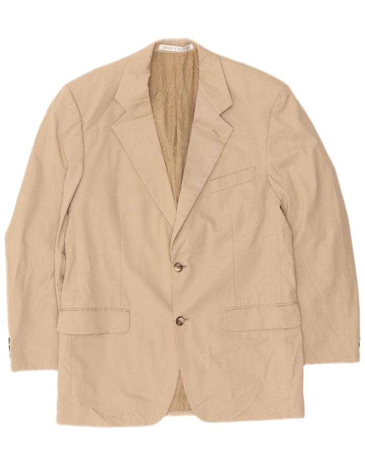 Giacca blazer a 2 bottoni da uomo Marks & Spencer UK 40 Cotone beige medio