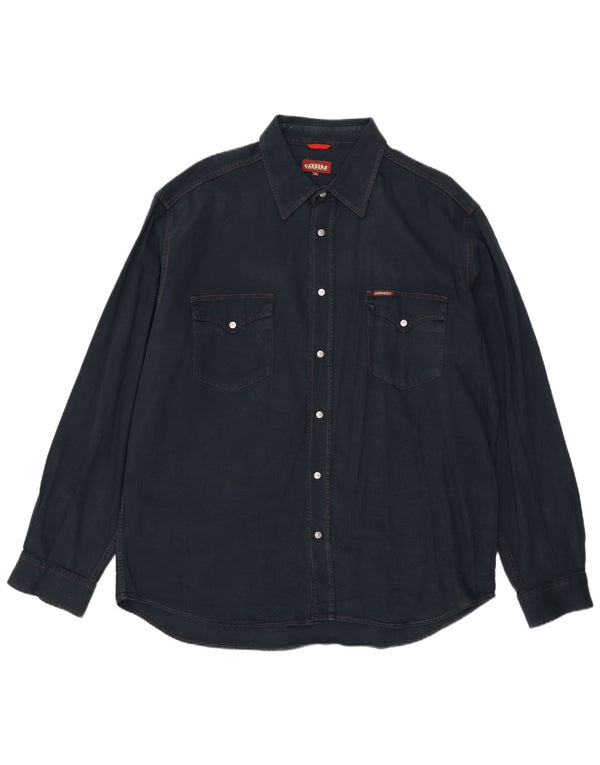 Camicia in denim da uomo CARRERA 2XL cotone blu navy