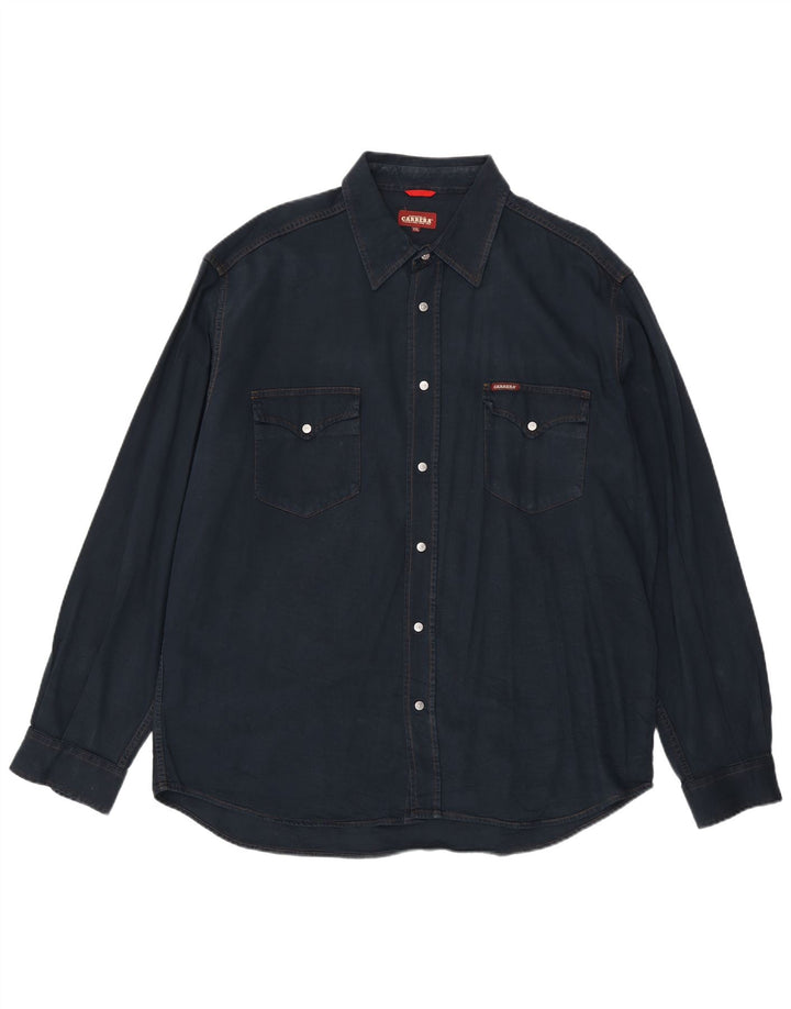 Camicia in denim da uomo CARRERA 2XL cotone blu navy