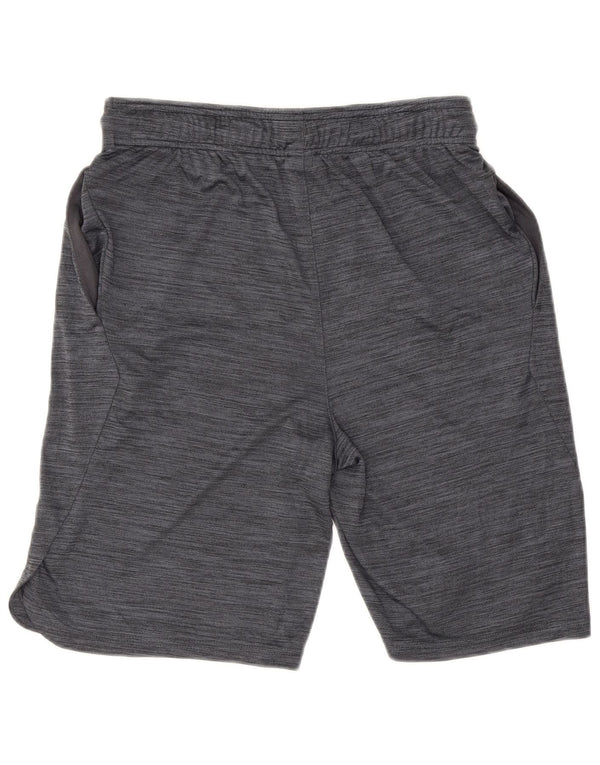 Pantaloncini sportivi Reebok da uomo in poliestere grigio medio