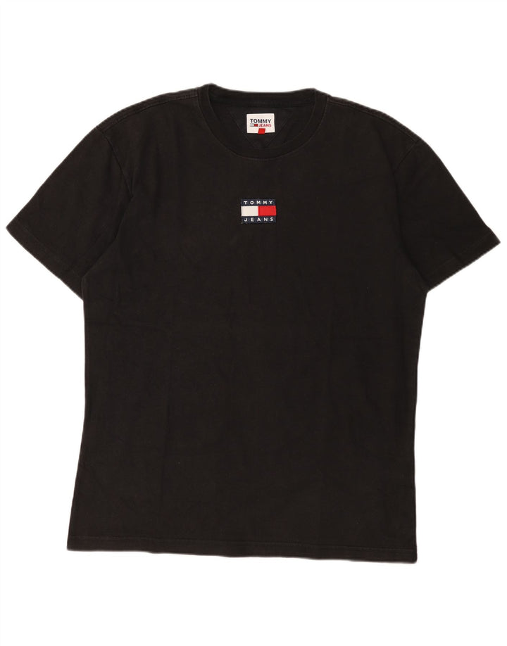 T-shirt da uomo Tommy Hilfiger Top grande in cotone nero