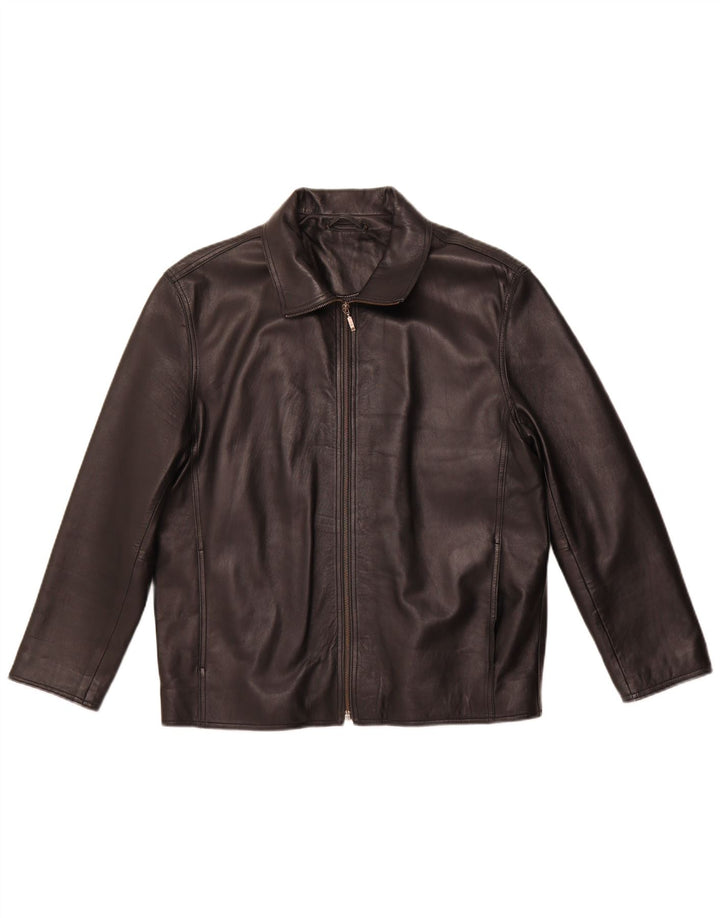 Giacca in pelle da donna MADDOX UK 22 3XL Pelle nera