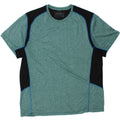 EDDIE BAUER Mens T-Shirt Top Large Blue Colourblock Polyester Vintage Eddie Bauer and Second-Hand Eddie Bauer from Messina Hembry 
