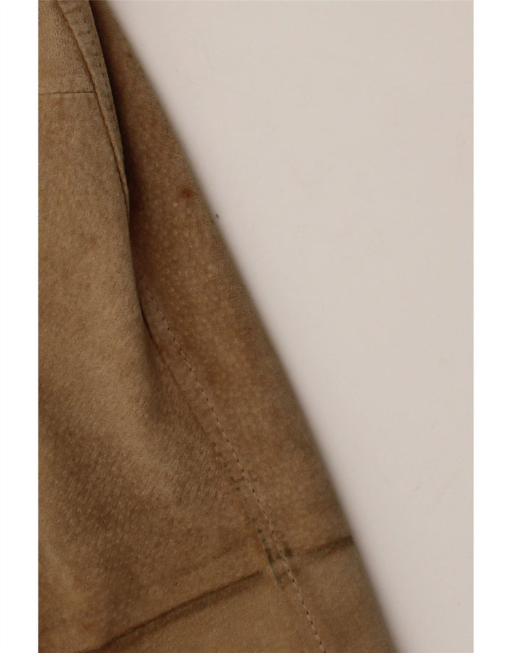 Giacca vintage da donna in pelle scamosciata IT 48 XL in pelle beige