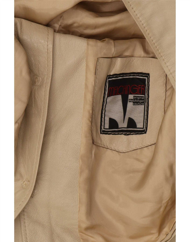 Melchinger Giacca in pelle da donna UK 14 Beige medio