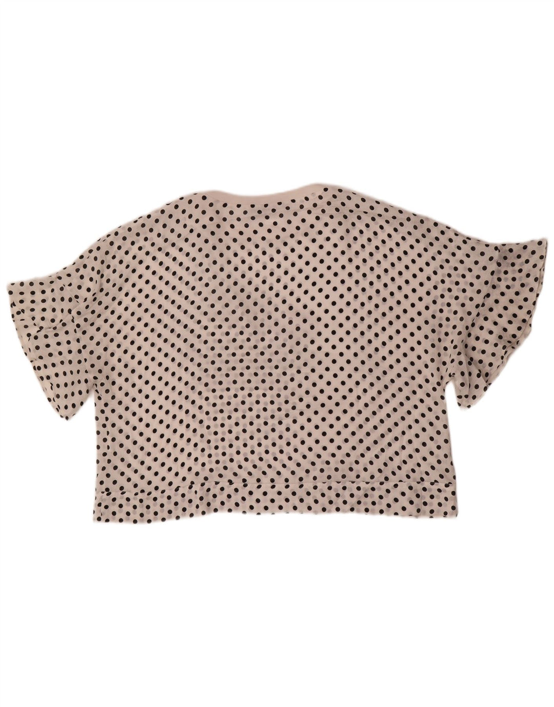Camicetta oversize da donna Zara UK 6 XS poliestere bianco a pois