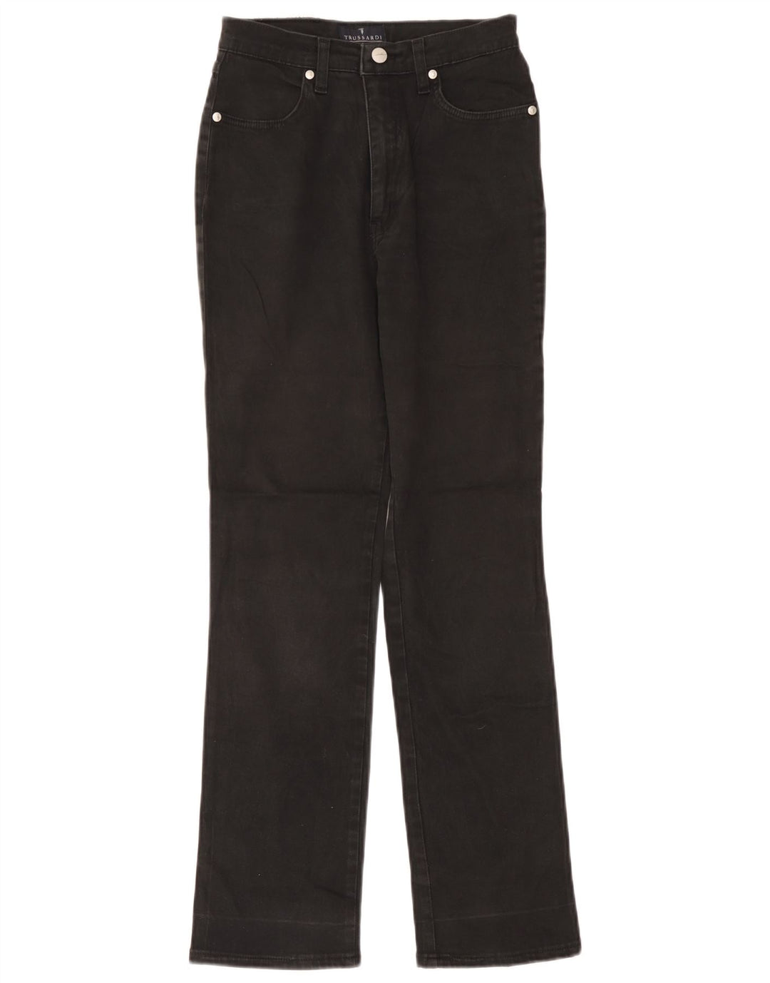 Jeans Dritti Donna Trussardi W26 L30 Cotone Grigio