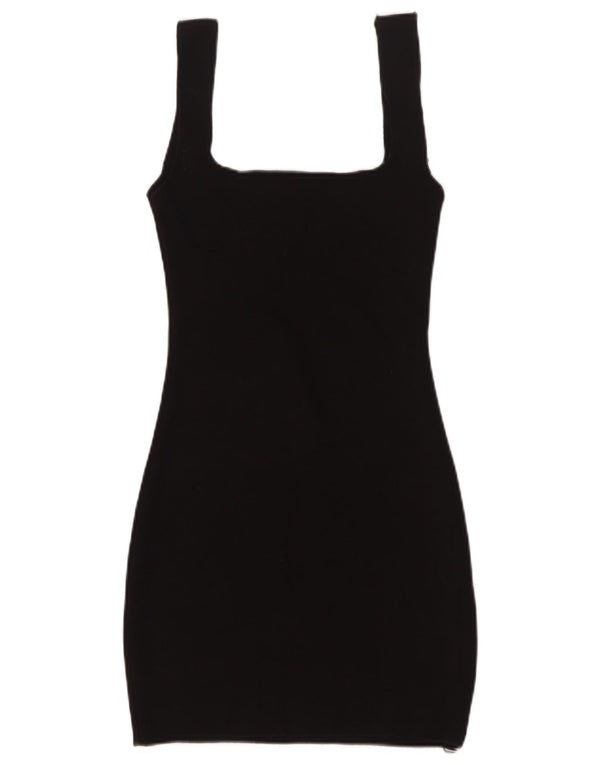 Abito aderente senza maniche da donna Zara UK 8 piccolo in viscosa nera