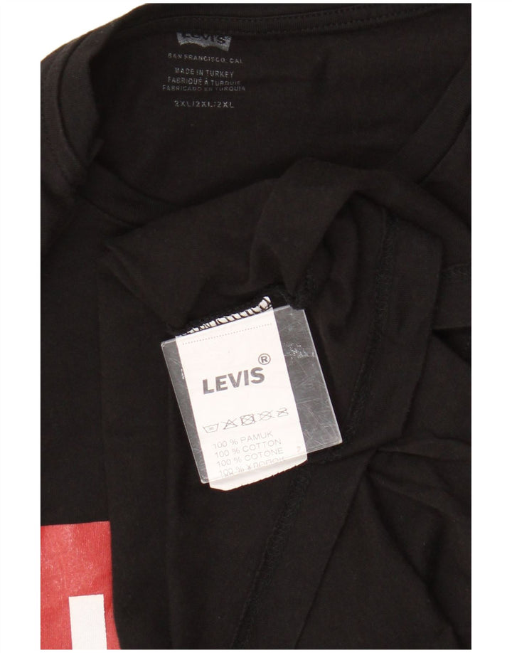 T-shirt grafica da uomo Levi's Top 2XL cotone nero