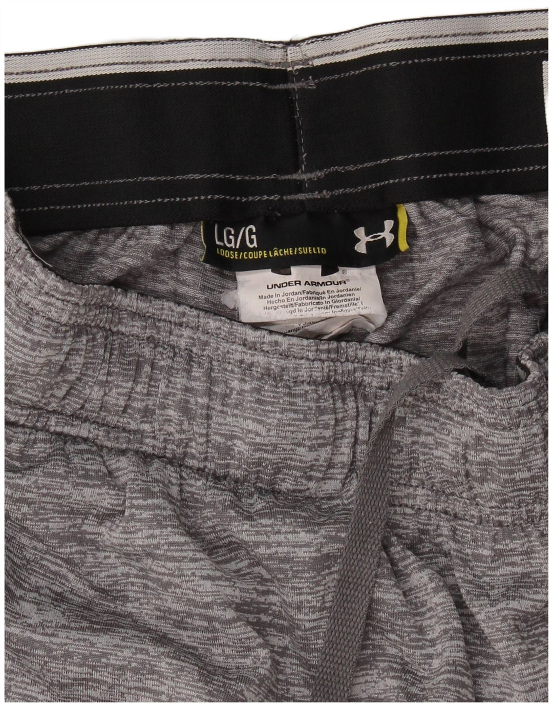 Pantaloncini sportivi da uomo UNDER ARMOUR Large in poliestere color block grigio