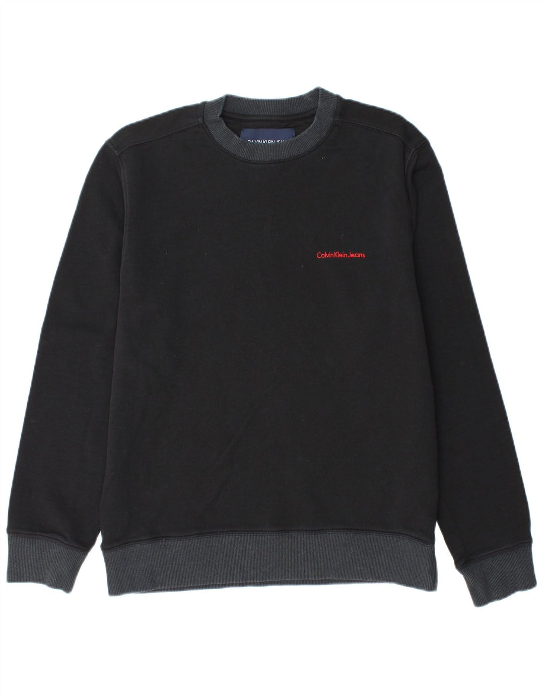 CALVIN KLEIN JEANS Felpa Uomo Maglione Medio Nero Cotone