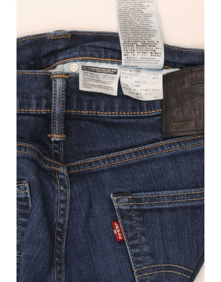 Jeans Levi's Uomo 511 Slim W34 L32 Cotone Blu Navy
