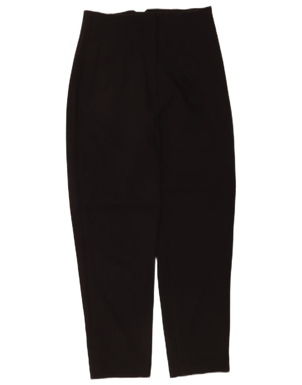 Zara Womens High Waist Tapered Casual Trousers Small W26 L28 Black
