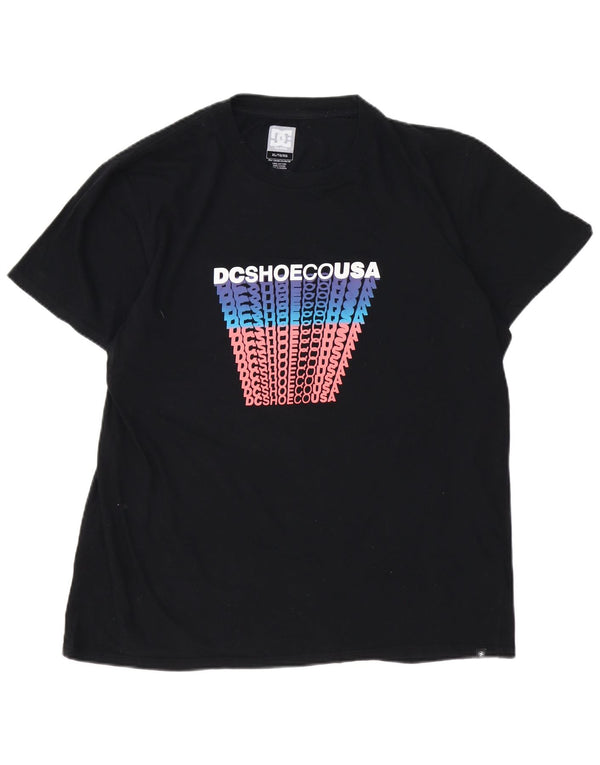 T-shirt grafica da uomo DC su misura Top XL in cotone nero