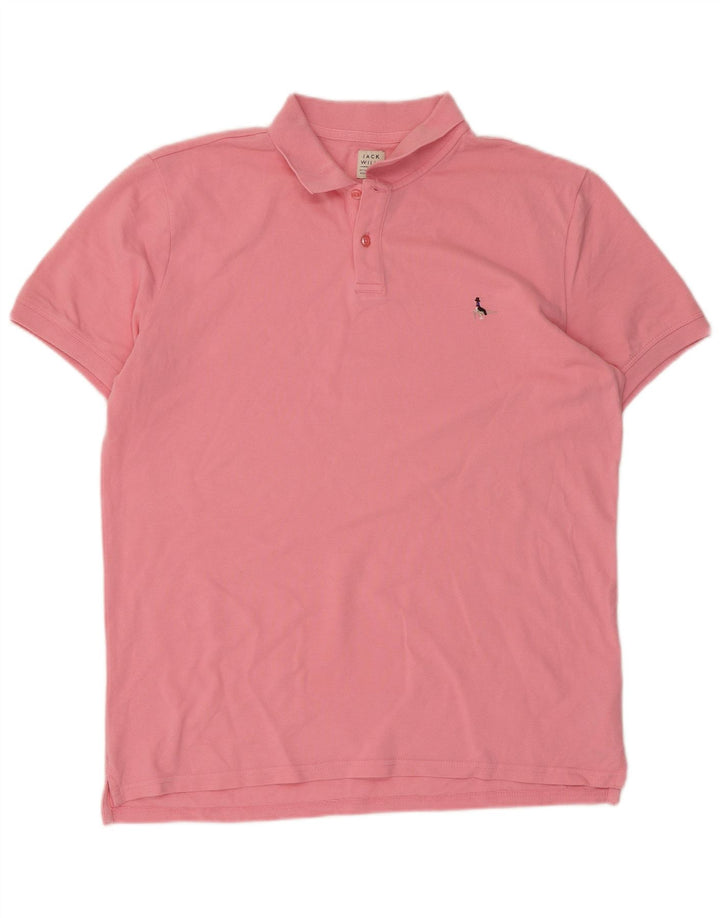 Polo da uomo JACK WILLS grande in cotone rosa