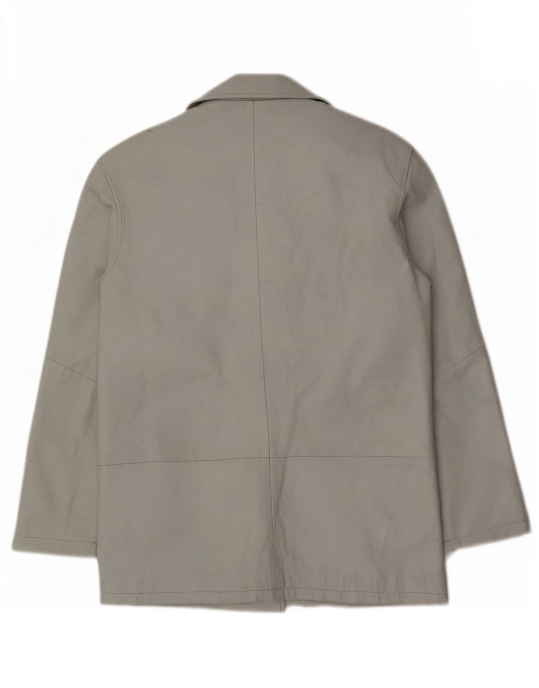 Giacca utilitaria in pelle oversize da donna Sinequanone UK 10 piccola grigia