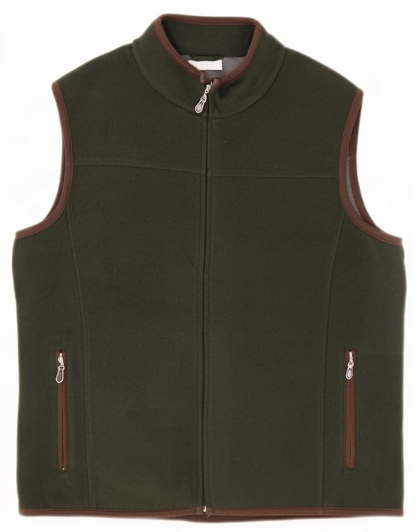 Gilet in pile da uomo Luca D'altieri IT 54 2XL Poliestere kaki